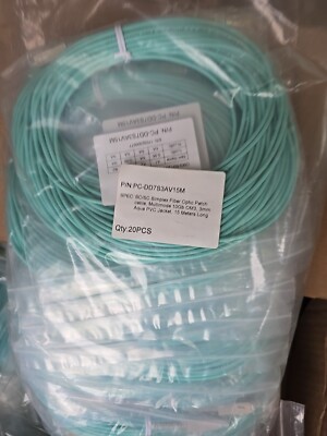 New (20) - 15M/49.2Ft Multi-mode Simplex Fiber Optic Patch Cable SC/SC 10Gb.