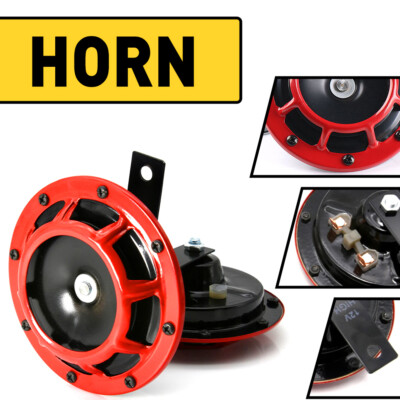 2Pc Neon Green Super Loud Compact Electric Blast Tone Horn Car/Truck