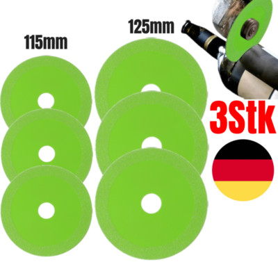 3Pcs 115/125mm Diamantscheiben für das Schneiden von Glas Marmor Keramikfliesen