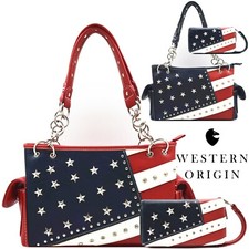 American Flag Carry Purse USA Star and Stripe...
