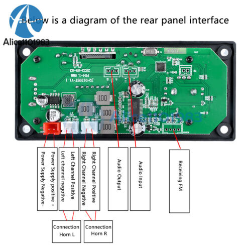 DC5-25V MP3 Decoder Platine 2*50W Bluetooth Auto Audio Player USB TF Slot FM Radio - Bild 3 von 22
