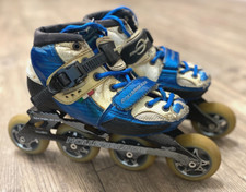 Adjustable Rollerblade Inline Speed Skate Youth Kids blue white sizes EU 34-37