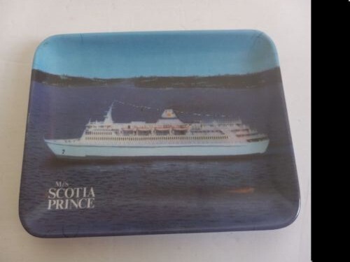 M/S Scotia Prince Cruise Ship collectible souvenir tray melamine 90s 6x4