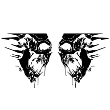 Car Pickup Skull Graphic Sticker Decal Trunk Tailgate Vinyl Decor Accessories x2