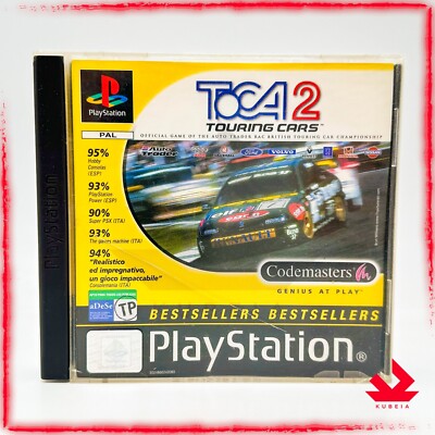 TOCA 2 TOURING CARS COMPLETE ITALIAN PS1 SONY PLAYSTATION 1 PAL CODEMASTERS