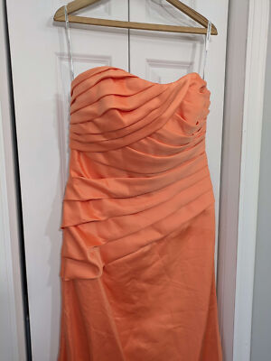 Jordan Fashions NWT Women's Size 14 Dress Maxi Orange Style A954F | eBay