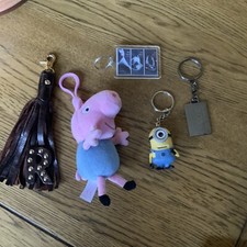 JOBLOT BAG & CHARM KEY RINGS - Peppa Pig, Boss, Fifty Shades, Minion & R