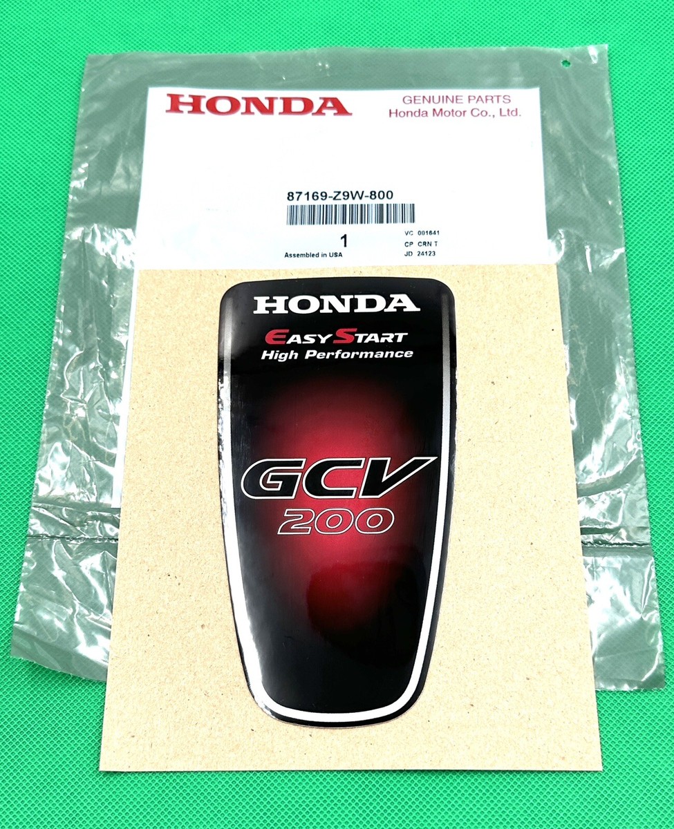 NEW Genuine HONDA GCV200 Decal Sticker Emblem HRX217K6 87169-Z9W
