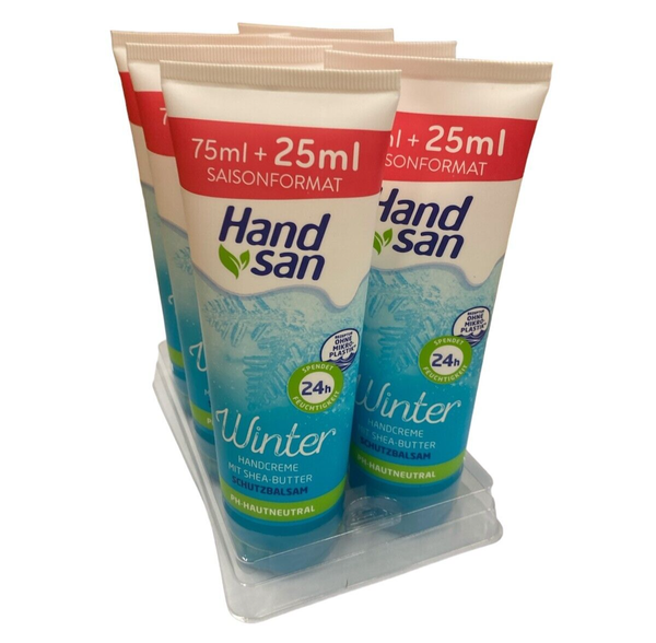 6X Handsan Handcreme Winter Mit Shea Butter Ph Hautneutral 24H Schutz (6X100Ml)-image