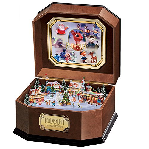 Bradford Exchange Rudolph The Red-Nosed Reindeer Music Box 3D