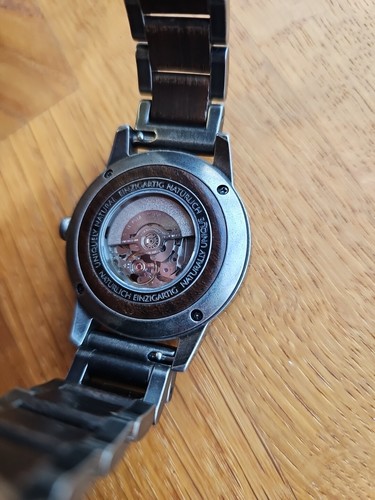 Holzkern Automatik Uhr Paris *neuwertig* Leadwood Marmor Damen Herren Holz - Bild 2 von 6
