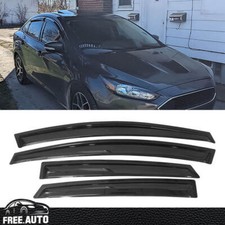 For 12-18 Ford Focus Acrylic Window Visor Vent Sun Rain Deflector Guard 4pcs Set