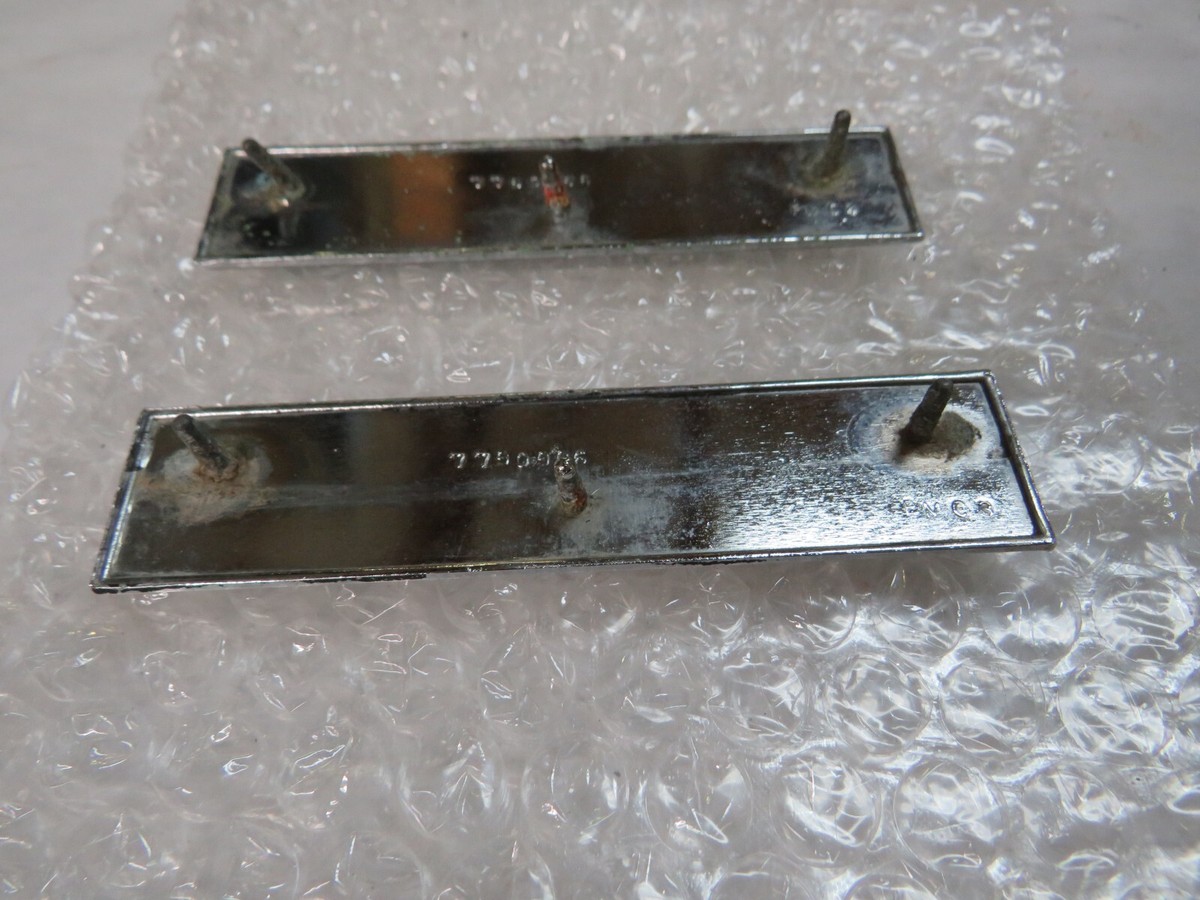 1969-1970 Pontiac GTO Door Emblems Interior Script 7790996 | Pair