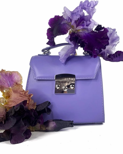 Bolso bandolera de cuero rosa para mujer - Imagen 5 de 20