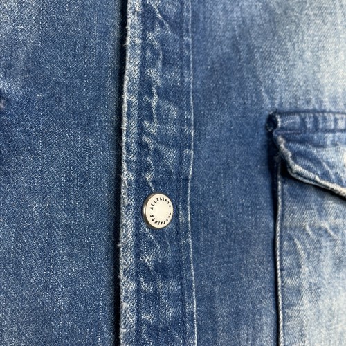 All Saints Distressed Denim Izak Shirt Size M - Bild 9 von 13