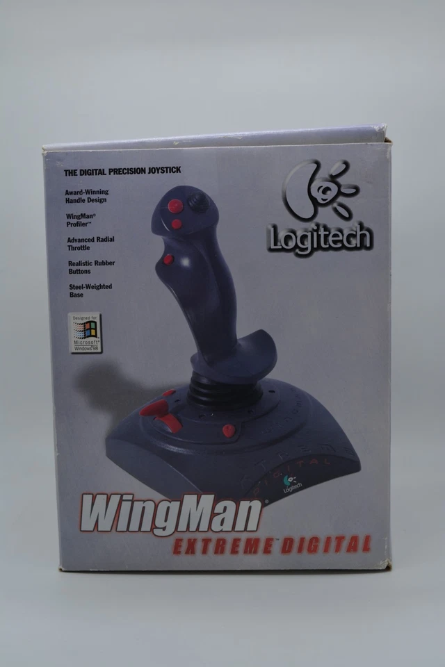 Vintage Logitech Wingman Extreme Digital Flight Stick 15-pin In Original Package - Image 4 of 4