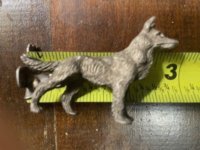 Pewter German Shepherd Dog GSD or Belgian Malinois Figurine