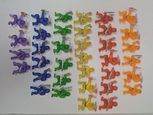 2000’s Vinyl Ninja Warrior Fighter Toys Collectible Vending Machine Lot Of 36!