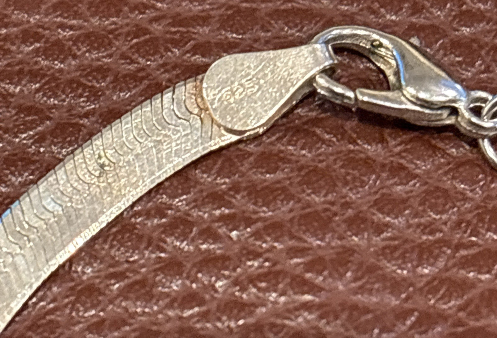 Herringbone 7" Solid Sterling Silver 925 Link Bra… - image 8