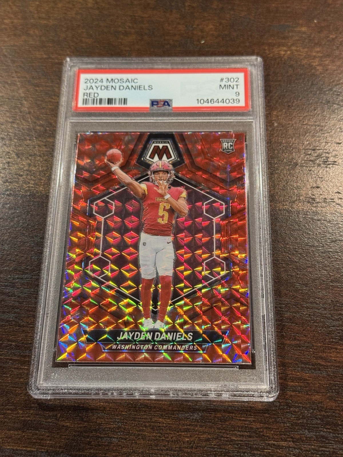 2024 Panini Mosaic Red Jayden Daniels #302 PSA 9 (D)