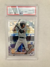 2019 Bowman Chrome Marco Luciano Refractor Non Auto PSA 10