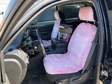 Autocraft Ac4835pk Bucket Pink Seat Covers Pair W Headrest Covers