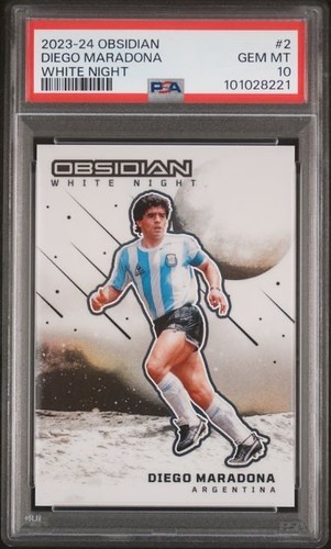 2023-24 Obsidian Diego Maradona White Night PSA 10