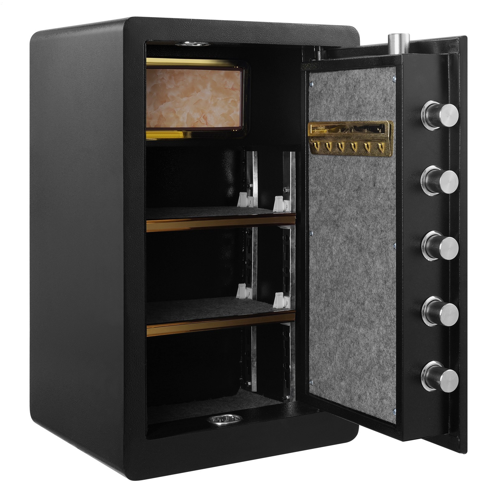 LARGE 73L STRONG STEEL SAFE KEY HIGH SECURITY HOME OFFICE MONEY CASH SAFETY BOX