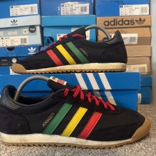 Size UK 9 Adidas Joggen Rasta C/W Black/Red/Yellow Trainers VGC Originals 🇯🇲