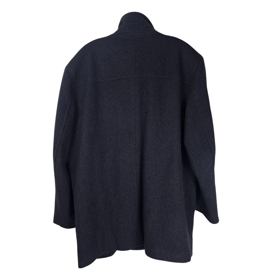 Daniel Cremieux Loro Piana Coat Men XL Charcoal Wool Bib Overcoat Quiet Luxury - Image 3 of 4
