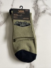 New Mens VANS Designer Skater Surfer Logo Active Gym Low Ankle Cut Socks Olive