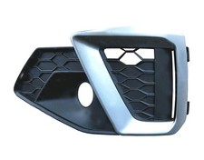 GRIGLIA PARAURTI ANTERIORE SINISTRA PER AUDI A4 S-LINE DAL 2019 NERA-ARGENTO