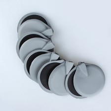 10 Pieces 9.5cm Rubber Round Replace Electrode Pads For Microcurrent Machine