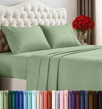 Queen Size Sheet Set   4 Piece Bed Sheets, Soft and Breathable Microfiber, In...