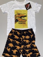 New Jurassic Park T shirt shorts set kid size 3-4 I need more sleep