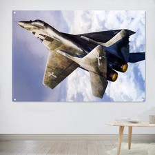 Su-29 Fighter Jet Flag Banner Air Force Wall Art Poster Home Decor Tapestries