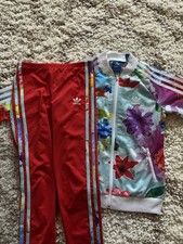 Adidas Floral Girl  s Set, Youth Small