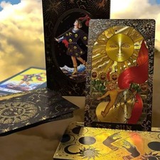 ✨Mystical Tarot Kit✨ Gold/Red Foil Deck, Velvet Box, & More!