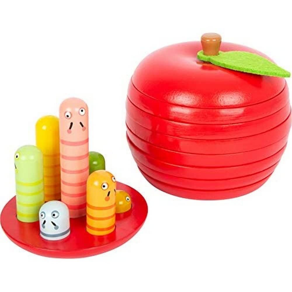 Small Foot Lernspiel Logisteck Apfel mit lustigen farbenfrohen Raupen Steckspi 10390₽