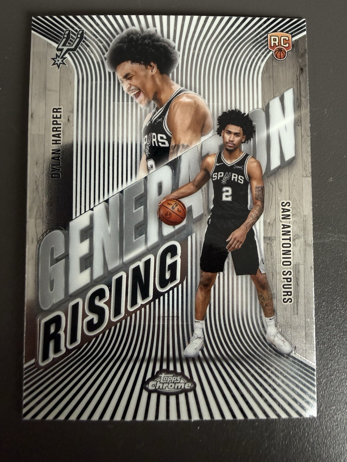 Topps 2025-26 Chrome Generation Rising Dylan Harper Rookie Insert GR-2 Spurs