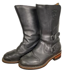 Chippewa USA Engineer Motorcycle Boots Men 9EE Black Leather Vibram 27862