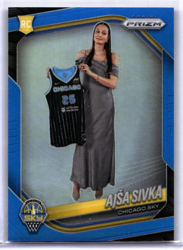 2025 Panini WNBA Prizm Ajsa Sivka RC /125 Carolina Blue #85 Rookie Sky