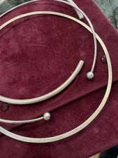 Whole body 925 silver collar retro opening Italian designer gift  hard collar