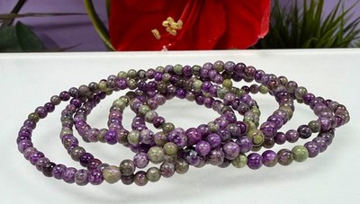Wholesale Lot 6 Pcs Natural Atlantisite 4mm 7.5  Crystal Stretch Bracelet