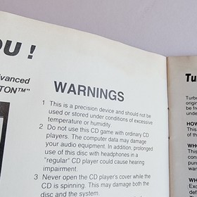 COTTON Fantastic Night Dreams TurboGrafx CD Instruction Manual Book ONLY