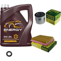 Mann Inspektionspaket 5L Mannol Energy 5W-30 FüR Ford Fiesta V 1.25 16V 1.4 1.6