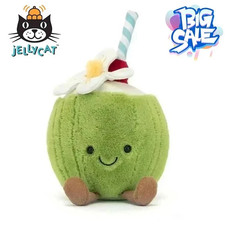 Jellycat Amuseables Aruba Coconut 12CM Plush Doll Toy RARE BNWT Tag & Gift Bag