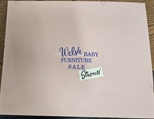Tableau publicitaire vintage années 70 11x14 gallois pour bébé vente STROUSS Youngstown OH 