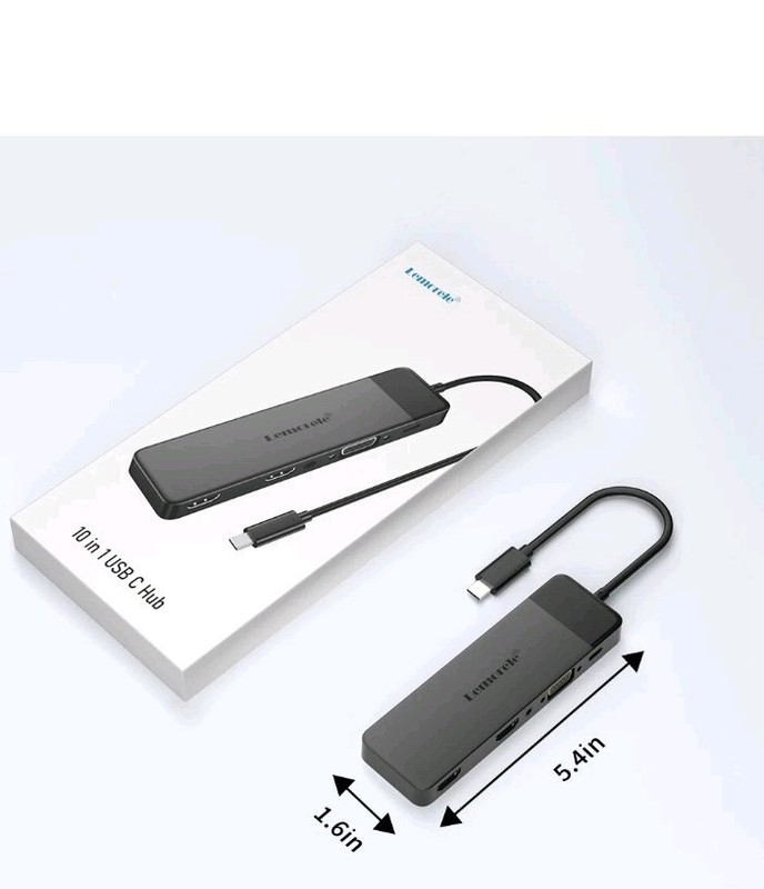 New Lemorele USB-C Hub 10 in one Multiport Adaptor.4K 30HZ