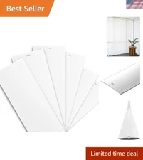White Vinyl Vertical Blinds Slats 6-Pack - Perfect for Large Windows